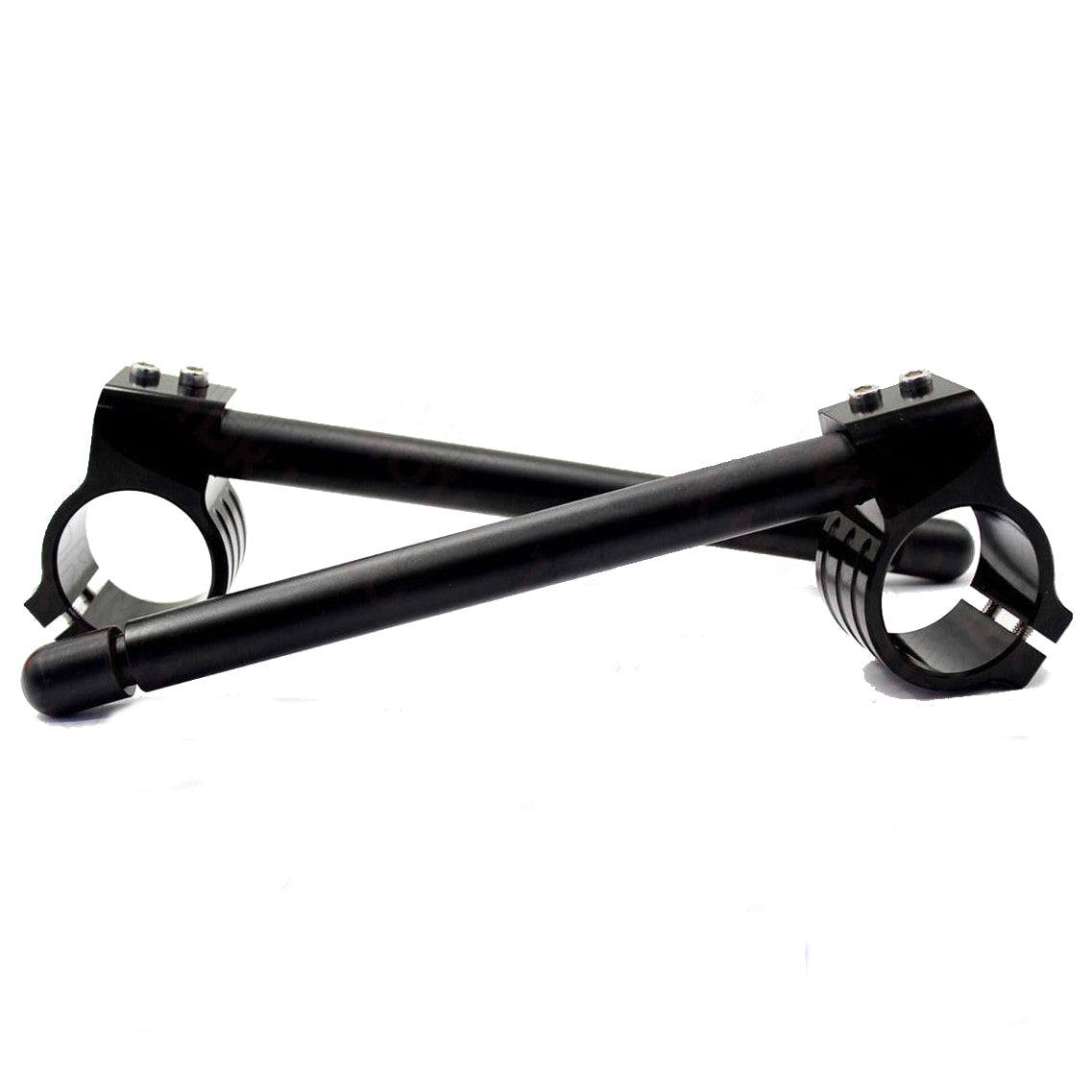 Black 41mm Clip Ons Fork Handle Bars Handlebars Cnc Motorcycle Univers