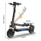 Ruitoo RT6 Electric Scooter, 800W Foldable e-scooter IPX4 Max 35-40 km Off Road