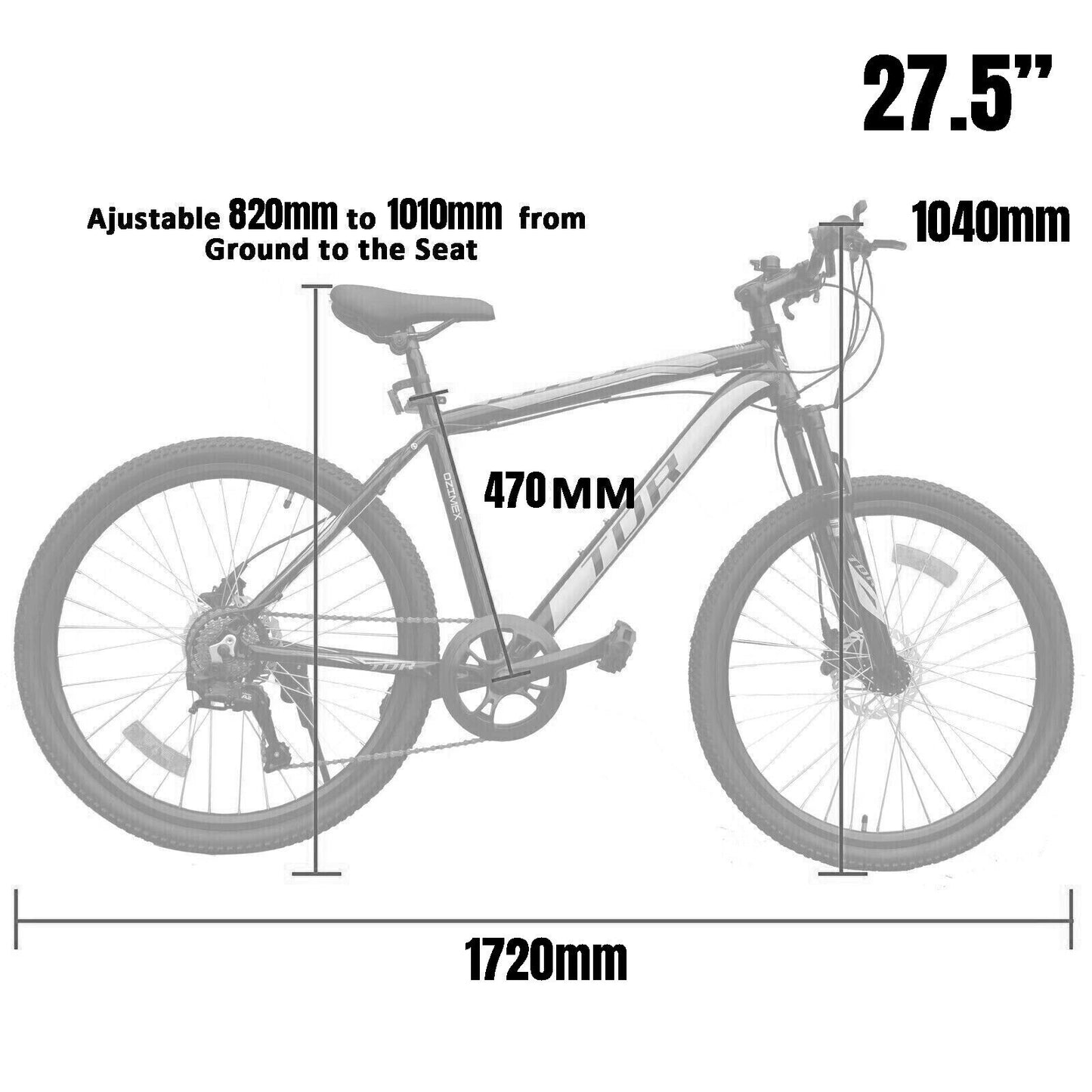 TDR Mountain Bike MTB 7 Speed Disc Brake Front Suspension Bike