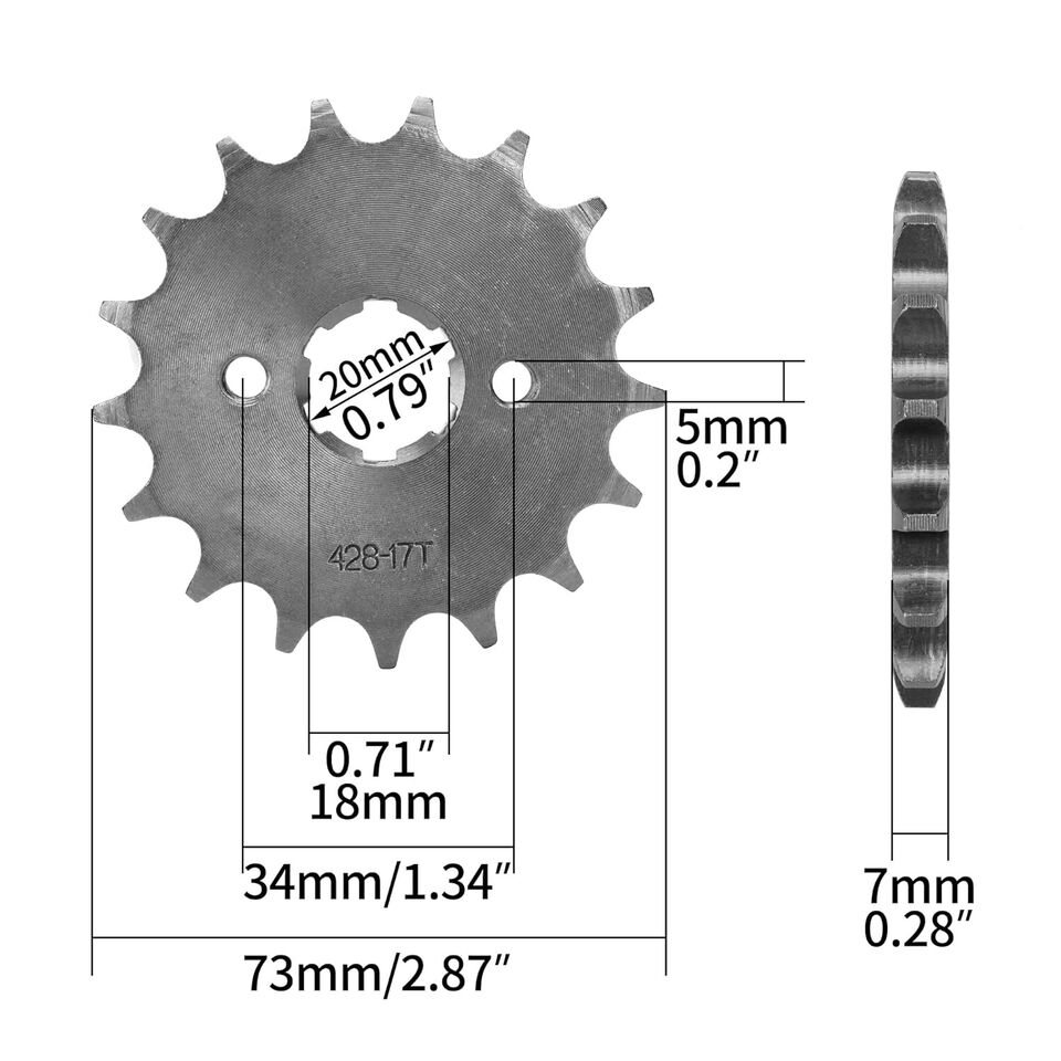 428 17T 20mm Front Sprocket