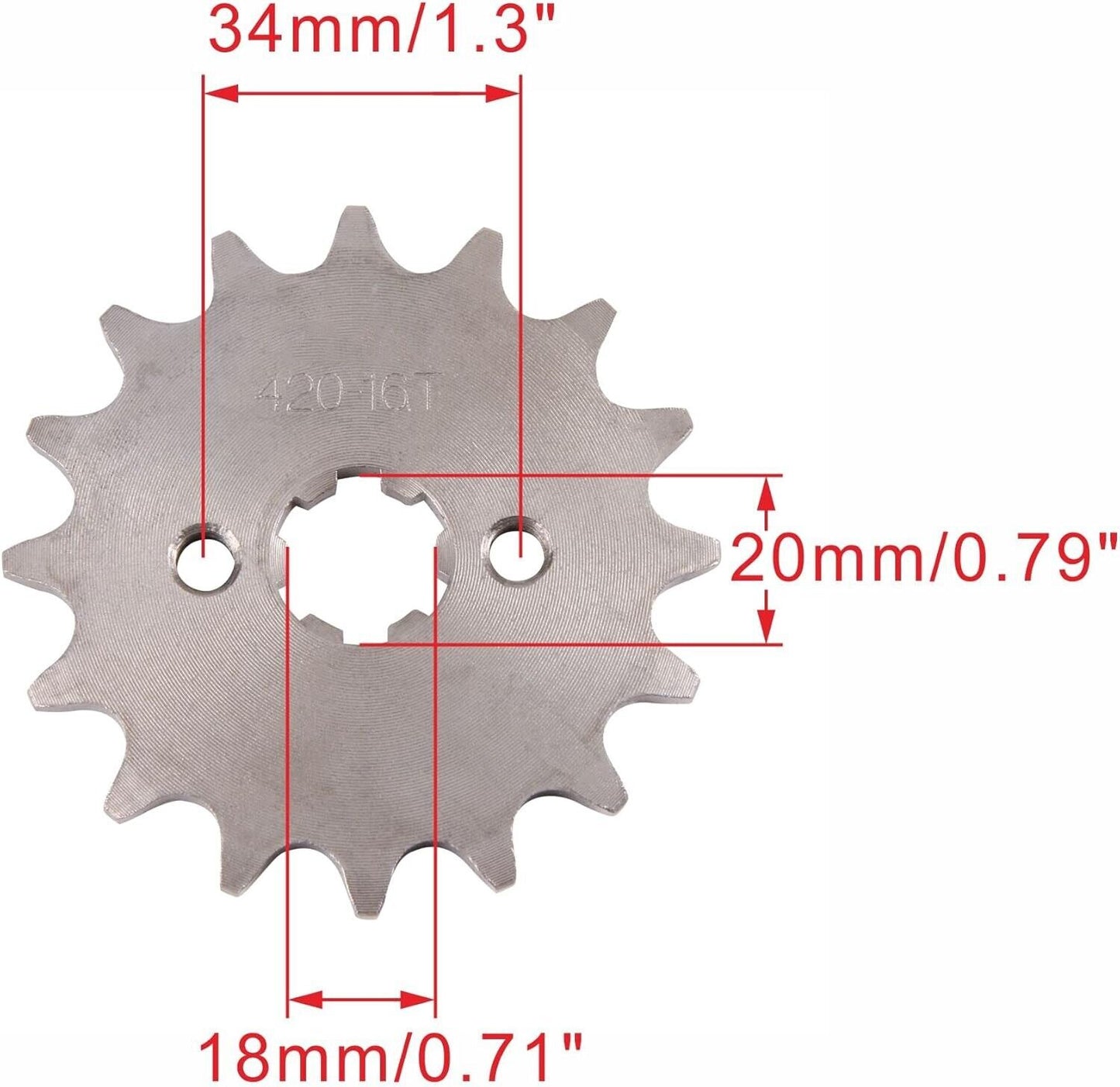 420 16T 20mm Front Sprocket