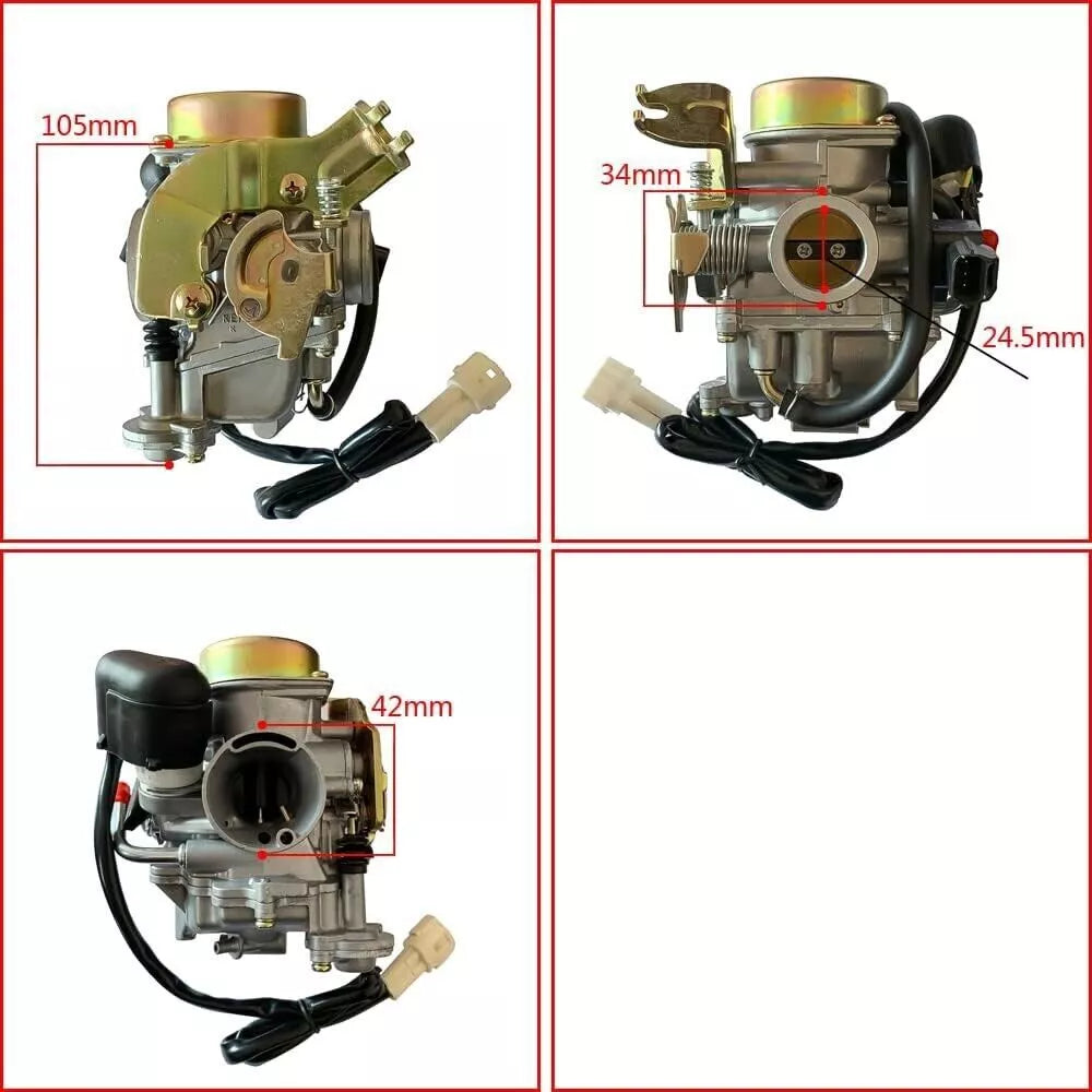 Electronic Choke CVK24.5 24.5MM Carburetor Carby for 50cc 110cc Moped quad buggy