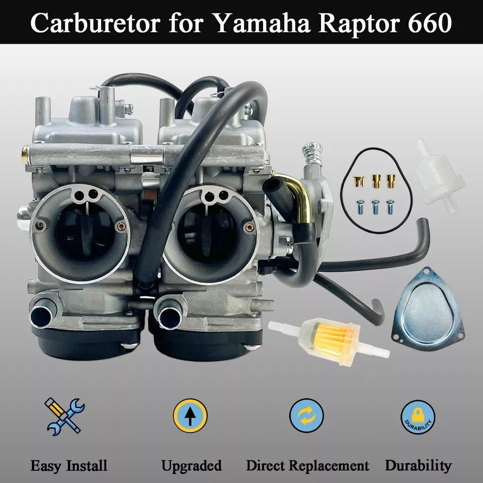 For Yamaha Raptor 660 Carburetor 660R YFM660 YFM 660 660R CARB 2001 - 2005 01-05" make it case sensitive