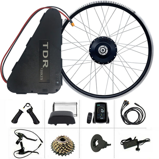 750W 26" Rear Hub Motor Conversion Electric Bike Kit - 48V 20AH Battery