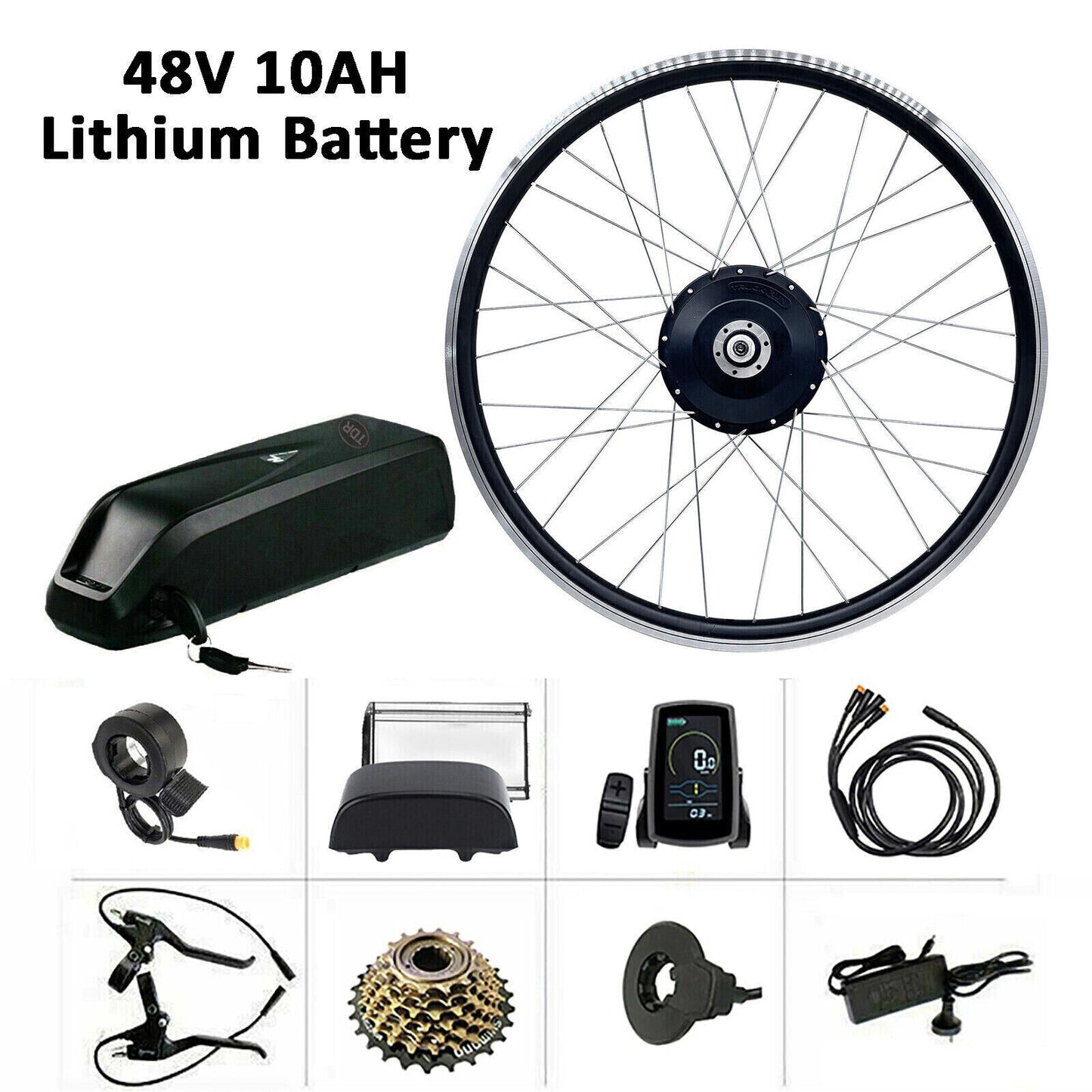 27.5" 48V 500W Rear Wheel Hub Motor Conversion Electric Bike Bicycle Kit