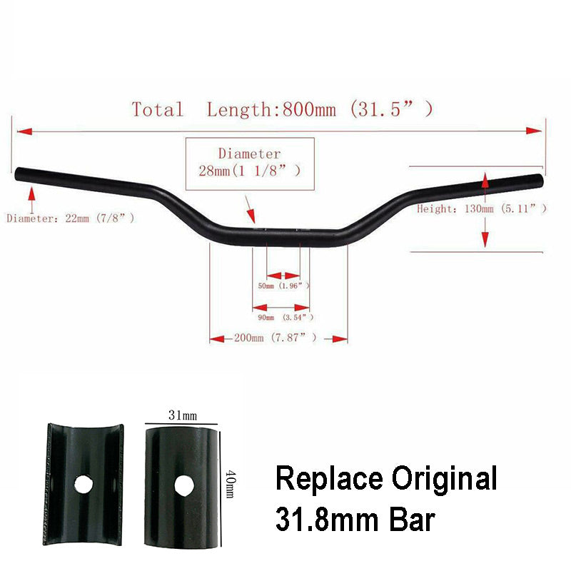 Handlebar + Shim Spacer Kit for Bicycle