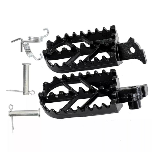 Steel Universal Folding Foot Pegs Footpegs for Dirt Pit Bike Motorcycle Black