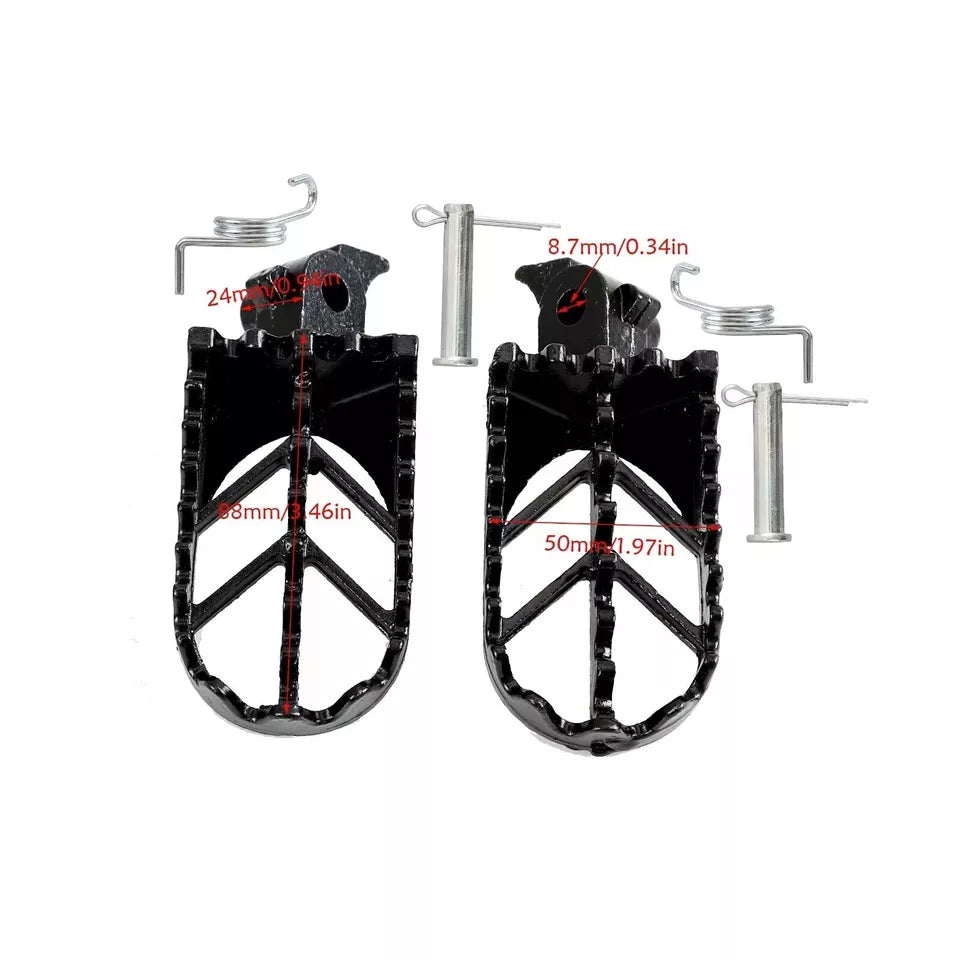 Footpegs & Stand & Footpegs Mount Bracket For 110cc 125cc Dirt Bike Off Road ATV