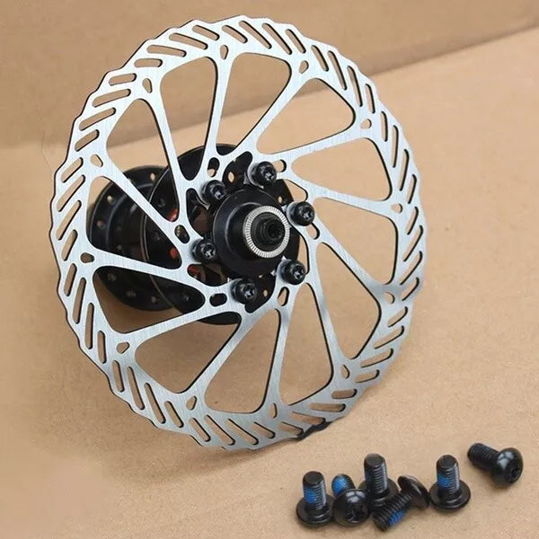 1 x Bicycle 160mm Bike Disc Brake Rotor +6 Stainless Steel Blots