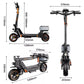 10" Tyre Electric Scooter Adult Off Road Foldable E scooter 1000W 32 - 41KM/H