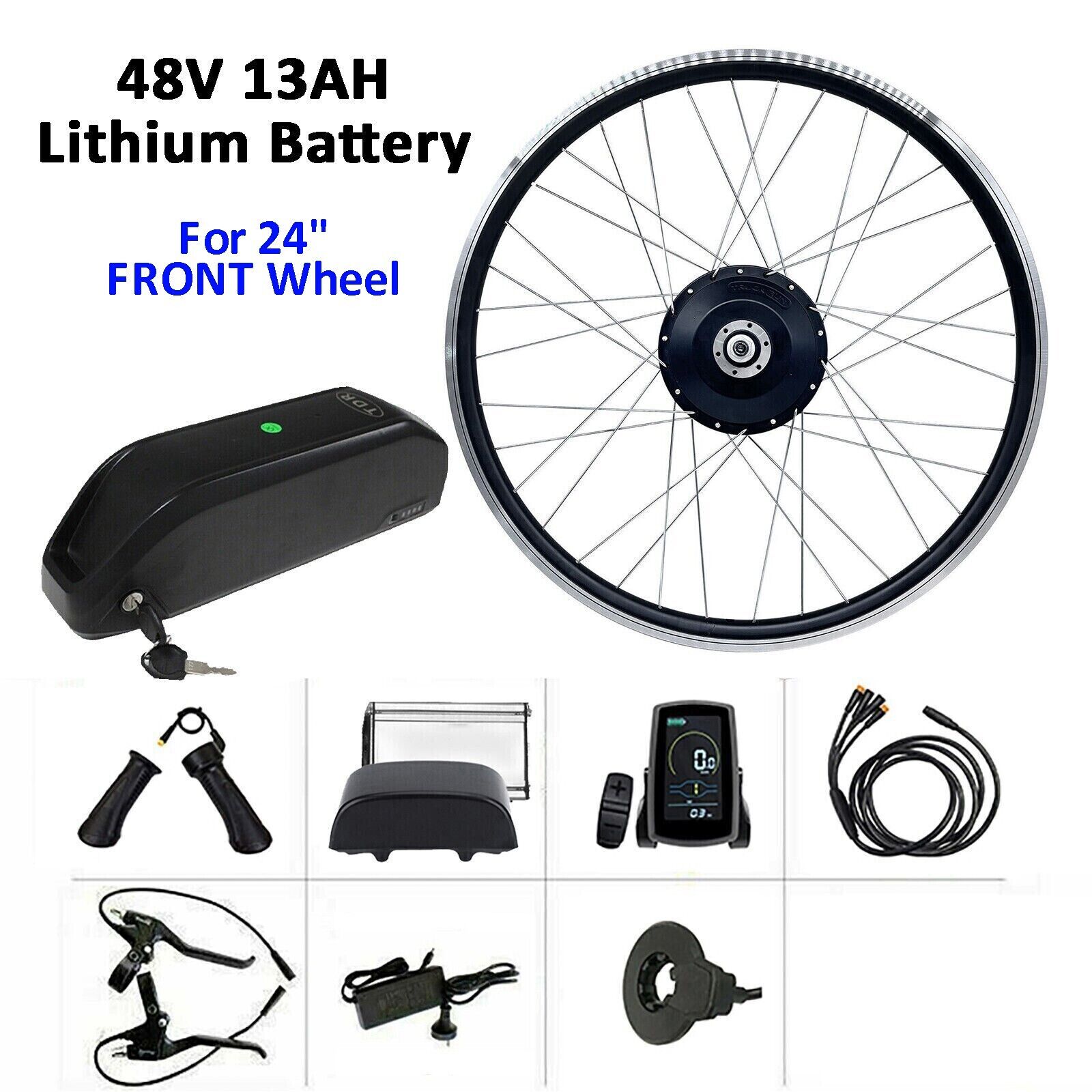 Front wheel ebike cheap conversion kit with battery