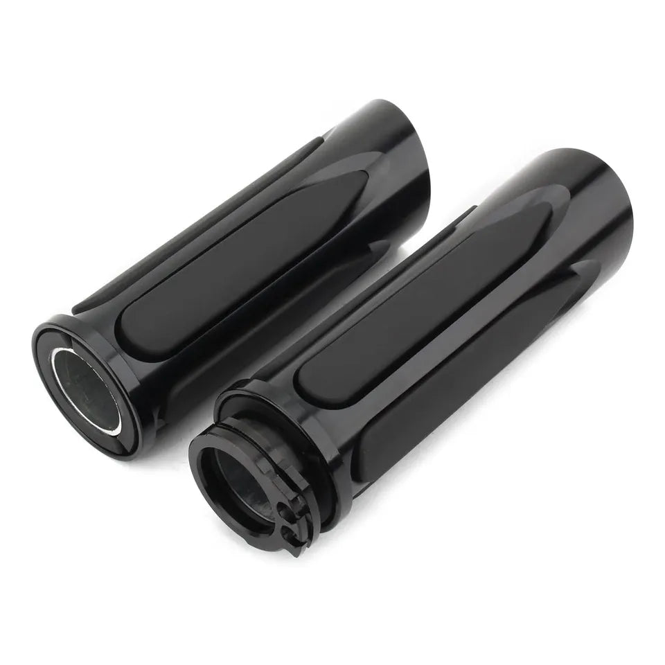 Motorcycle 1" Black Rubber Handlebar Hand Grips for Harley Sportster XL 883 1200