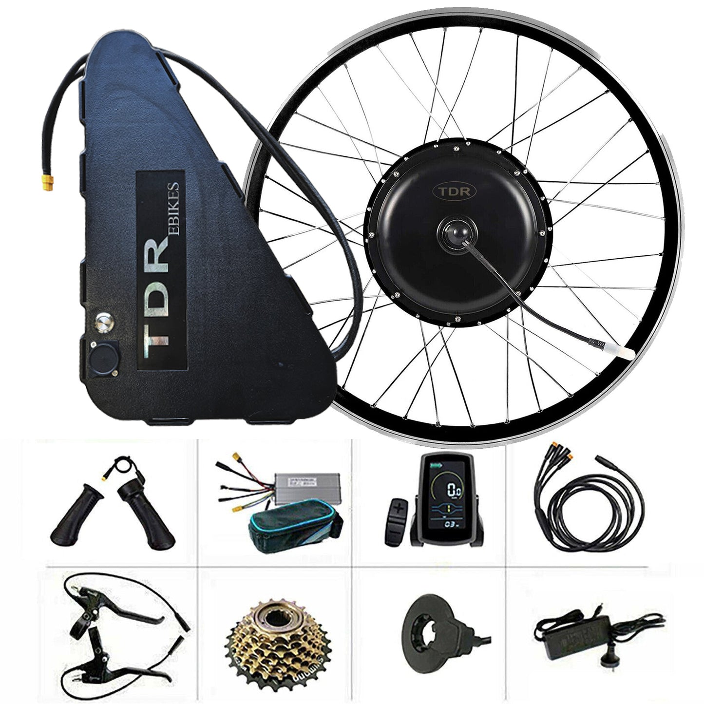 27.5 Inch 2000W Rear Ebike Electric Bicycle Conversion Kit 52v 20.8AH Battery