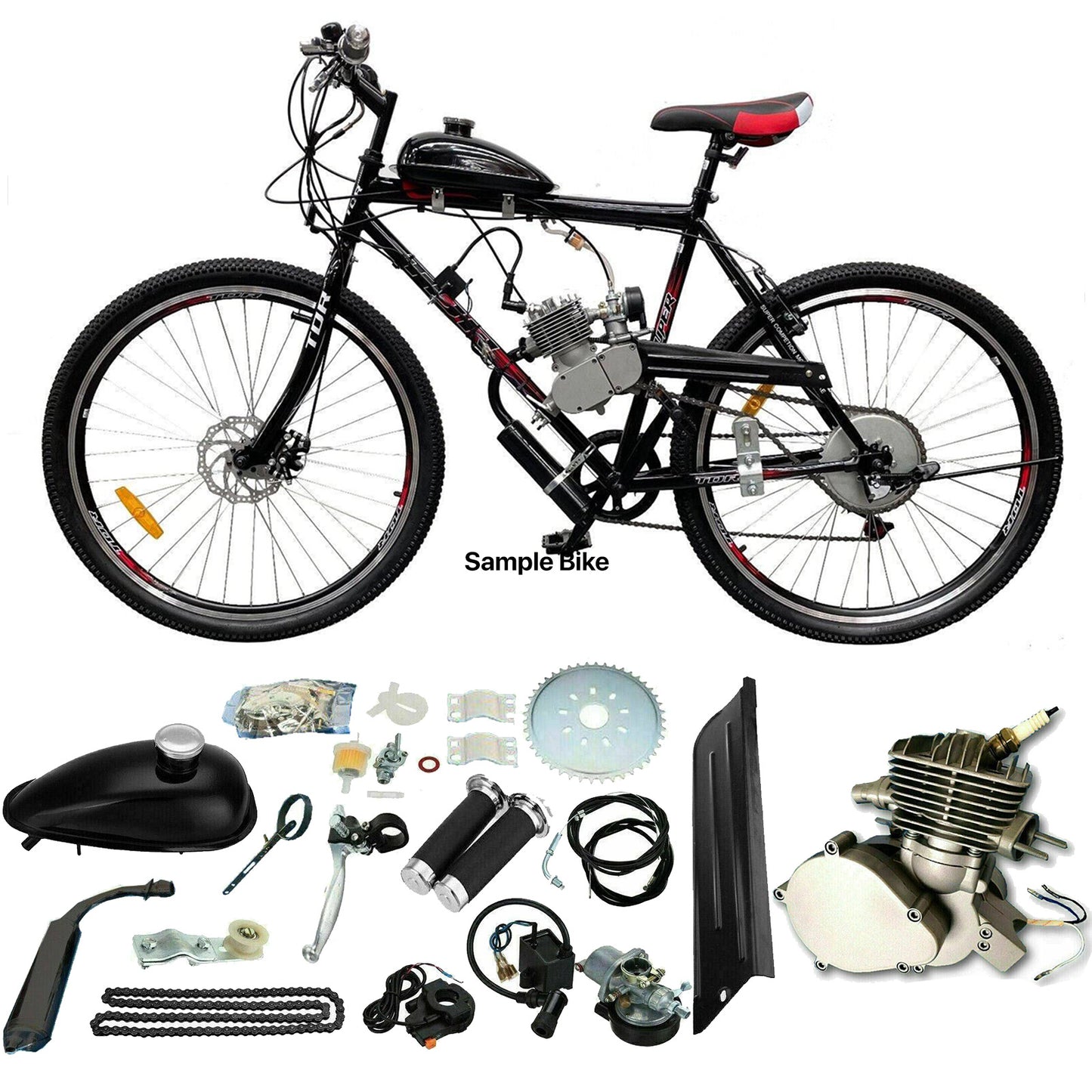 100cc Petrol Gas Motor Engine Kit for Motorised Bicycle Push Bike