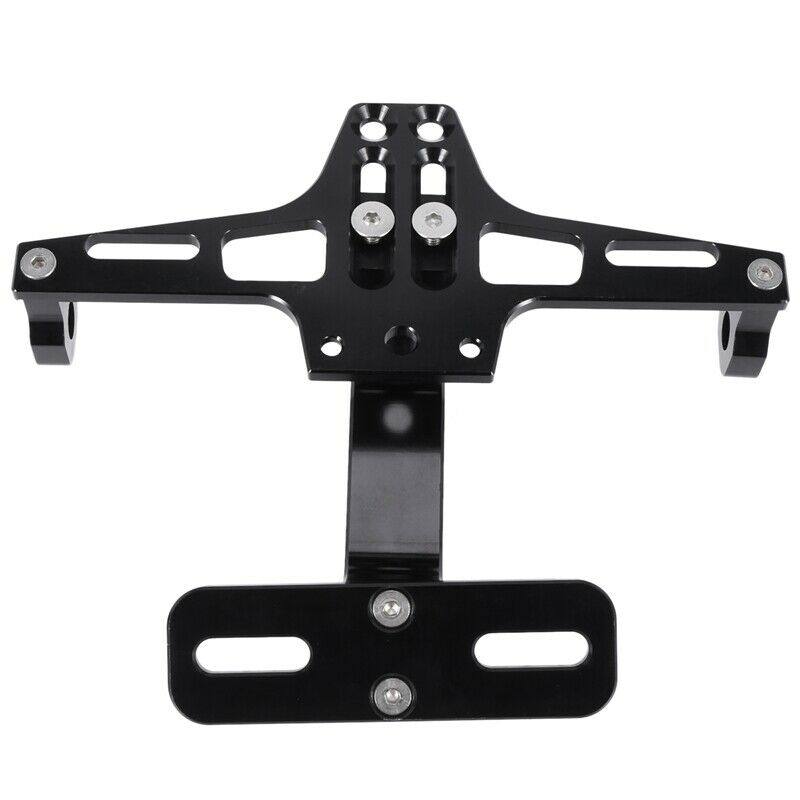 Motorcycle Dual Sport Folding License Plate Mount Tag Bracket Tail Light  Holder