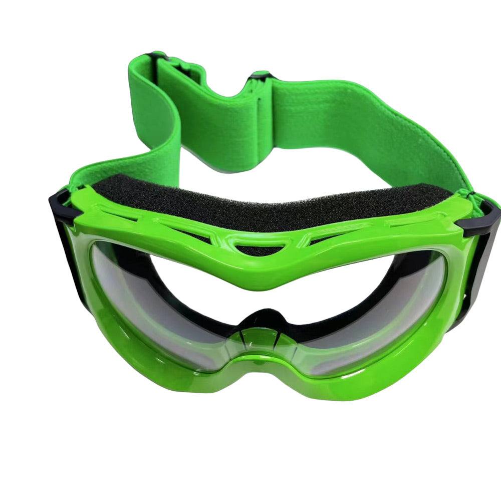 Kids Green Goggles Eye Protection Clear Lens For Outdoor Motor Sports Cycling Skateboarding - TDRMOTO