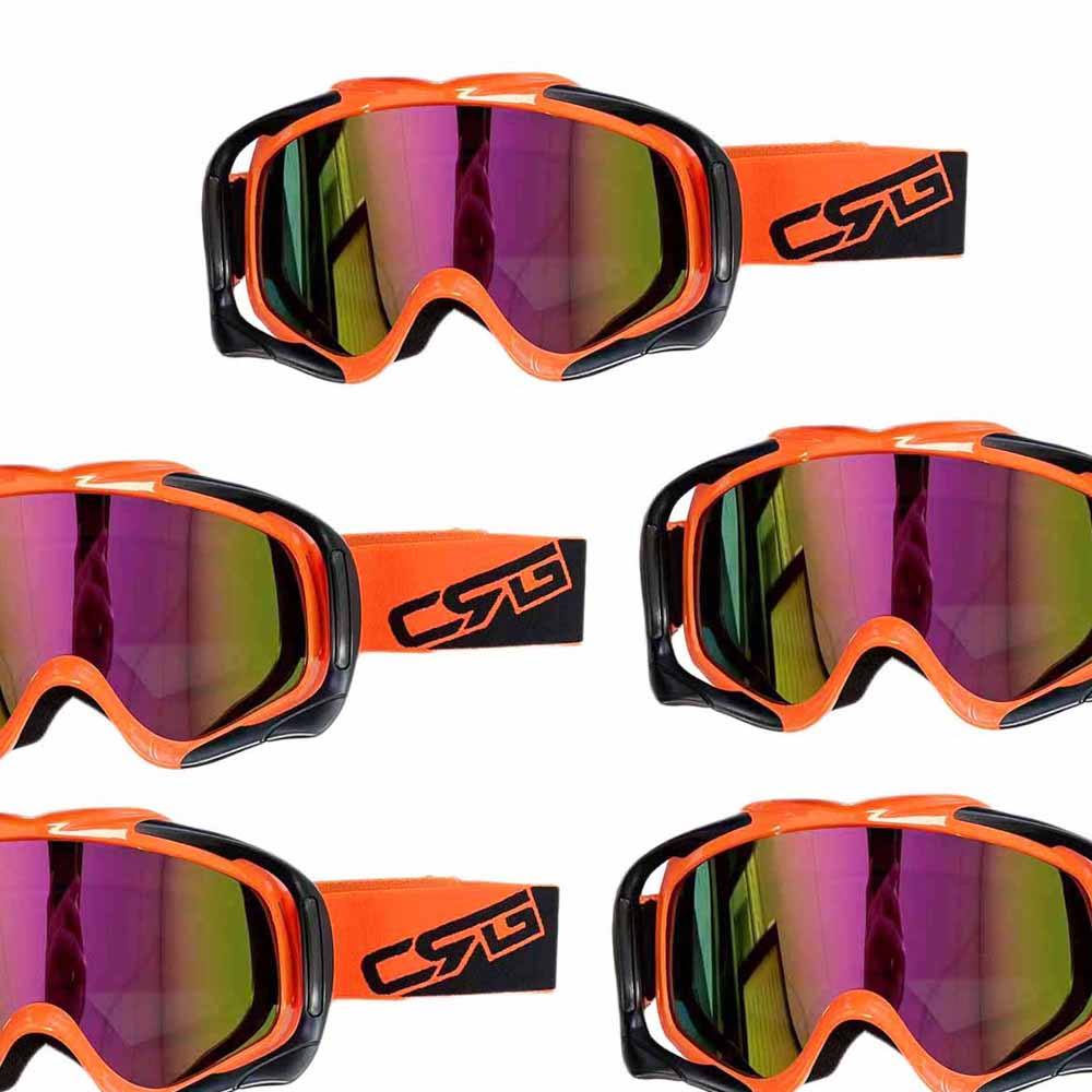 CSG Adult Orange Goggles Tinted Lens Anti Fog For Motocross MX Sports Snow Skiing - TDRMOTO