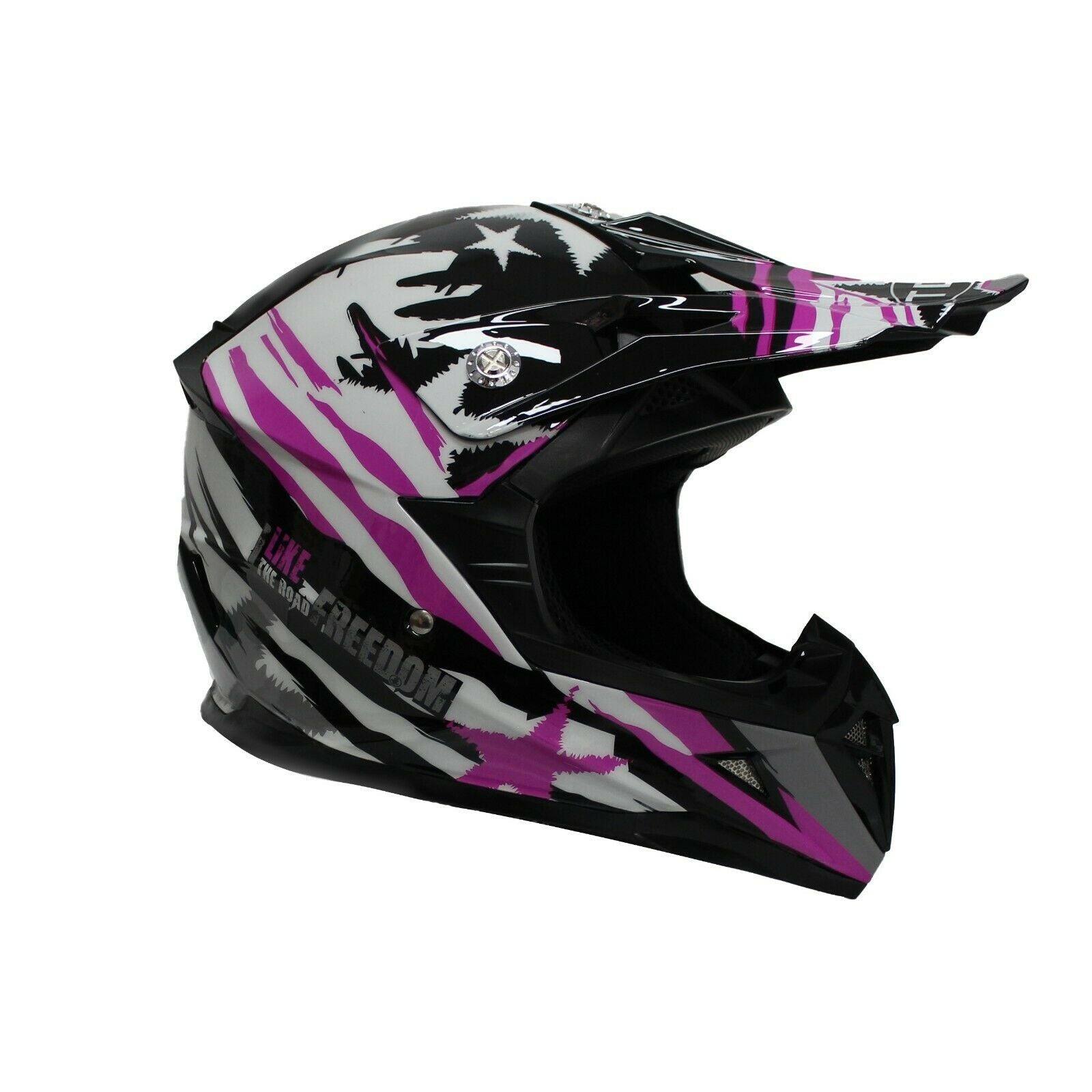 Pink Motorcycle Helmet for Kids Youth Boy Girl Children