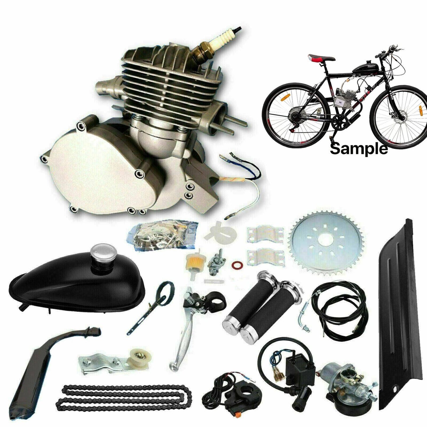 100cc Petrol Gas Motor Engine Kit for Motorised Bicycle Push Bike - TDRMOTO