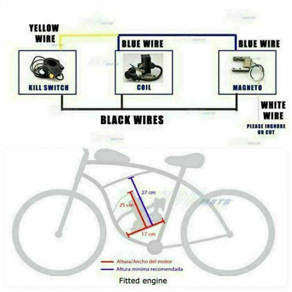 100cc Petrol Gas Motor Engine Kit for Motorised Bicycle Push Bike - TDRMOTO