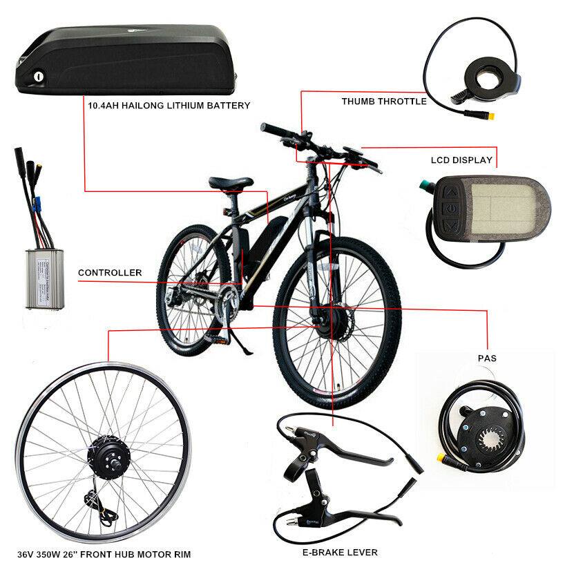 Kit de Conversion de vélo électrique 36V 250W 26 / 28 (700C) Kit de