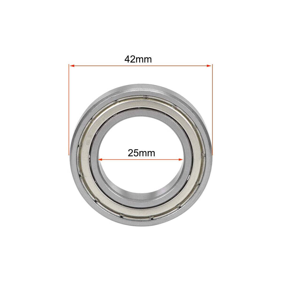 6905Z Bearing Steel Metal Deep Groove Ball Bearings Sealed 42mm x 25mm x 9mm - TDRMOTO