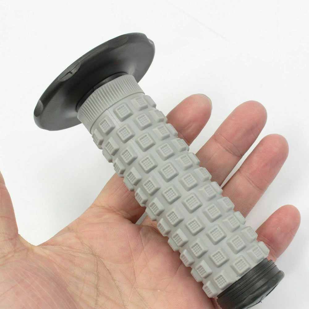 Twist Throttle + Grey Rubber Hand Grips For Dirt Bike Motocross Off Road Motorcycle - TDRMOTO