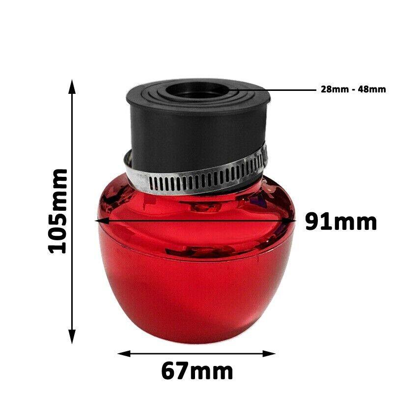 Red 28mm-48mm Universal Fitment Air Filter For Motorcycle Dirt Bike Pit Bike Quad ATV - TDRMOTO